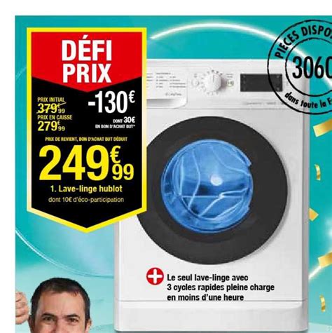 lave linge hublot promotion